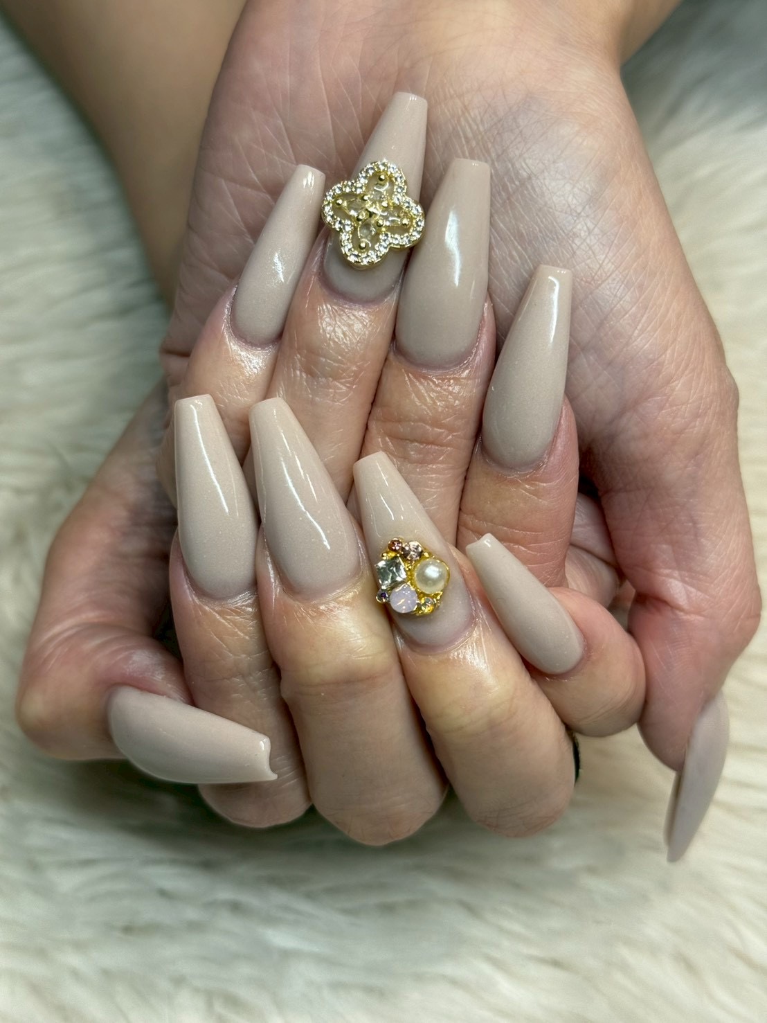 Acrylic Extention with Single Color
