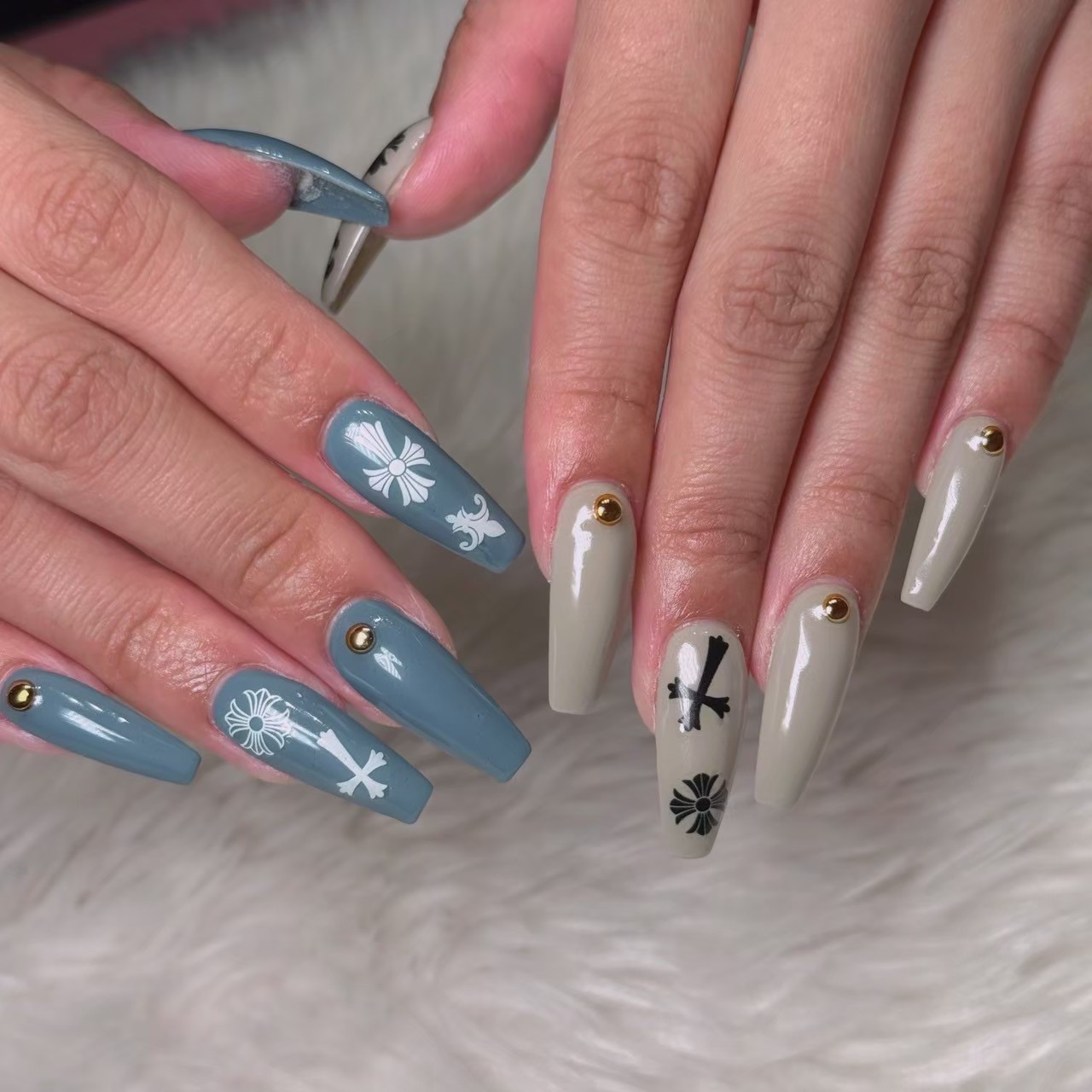 Acrylic Extention with Multiple Color
