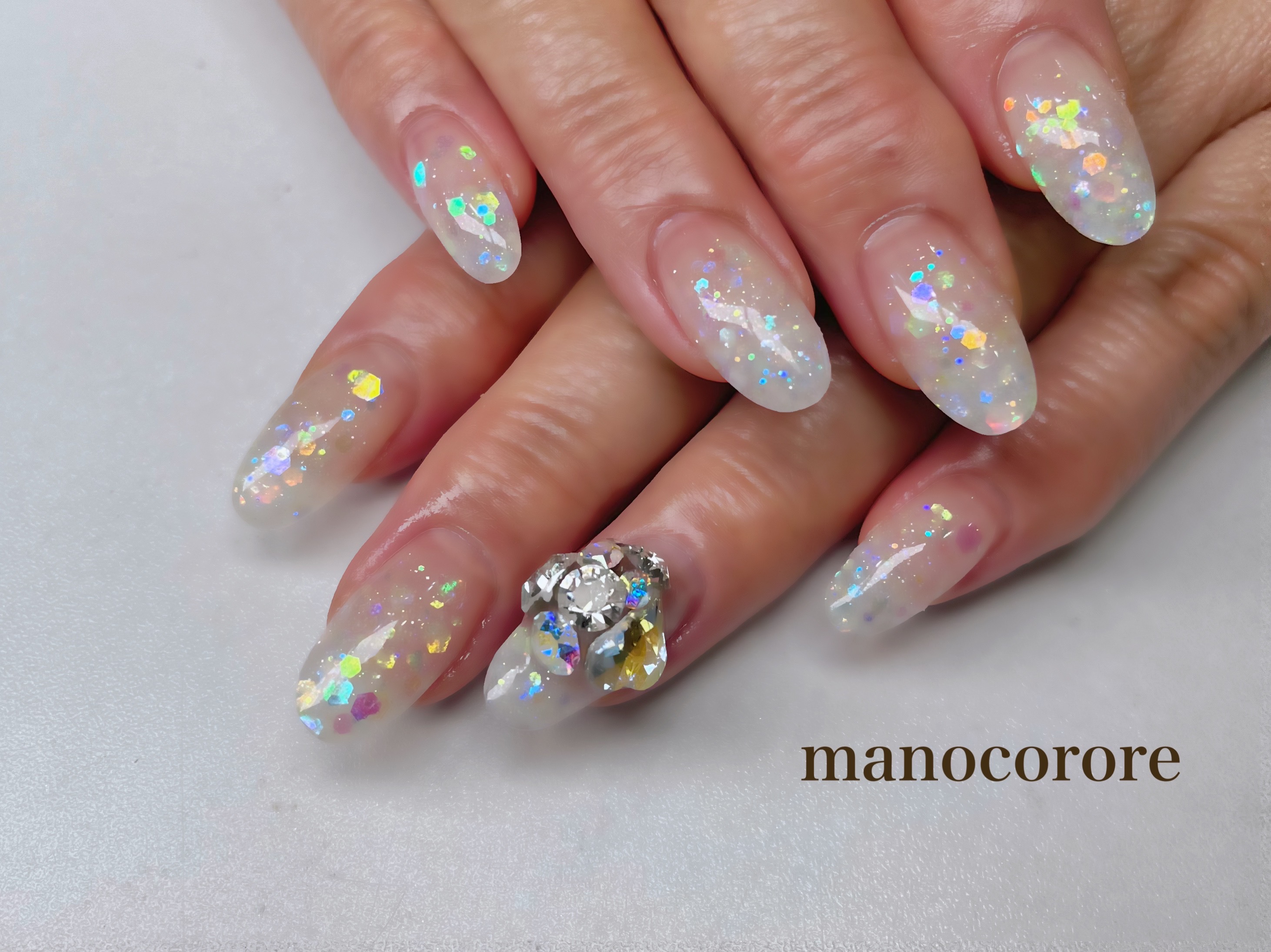 Sculpted gradient nails