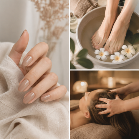 Gel Manicure and Relaxation for Head & Foot (Including  Gel Removal)